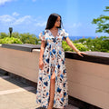#Color_Blue/Rust Floral