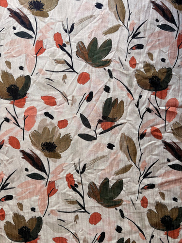 #Color_Olive/Coral Floral