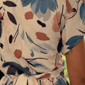 #Color_Blue/Rust Floral