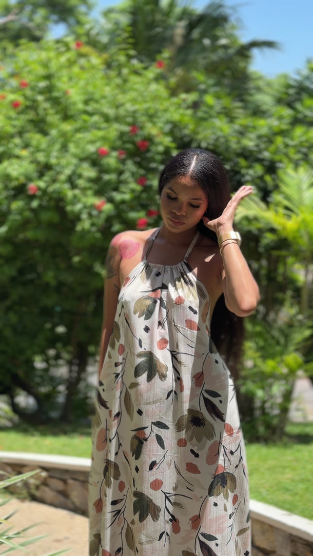 #Color_Olive/Coral Floral